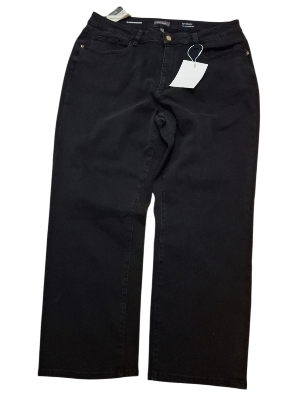DL1961 Patti Straight High Rise Ankle Black Nightshade Jeans Size 18W NWT